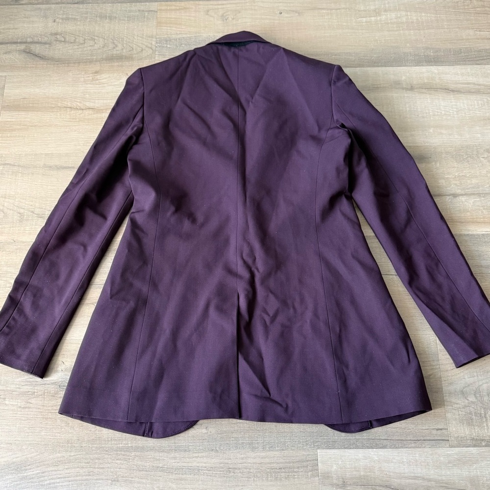 Theory burgundy long wool Dalingwood blazer jacket - size 4 (Small) - Picture 5 of 7